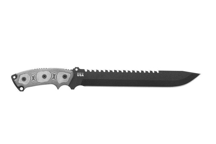 TOPS Knives Steel Eagle 111A Black Linen Micarta Black Traction Coating 1095HC - Knives.mx