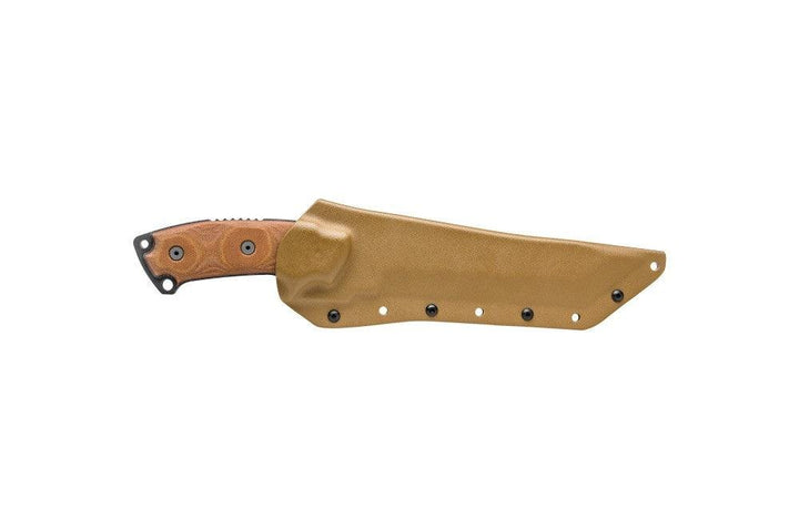 TOPS Knives Steel Eagle Delta Class Tan/Black Canvas Micarta Acid Rain Tanto 1095HC - Knives.mx