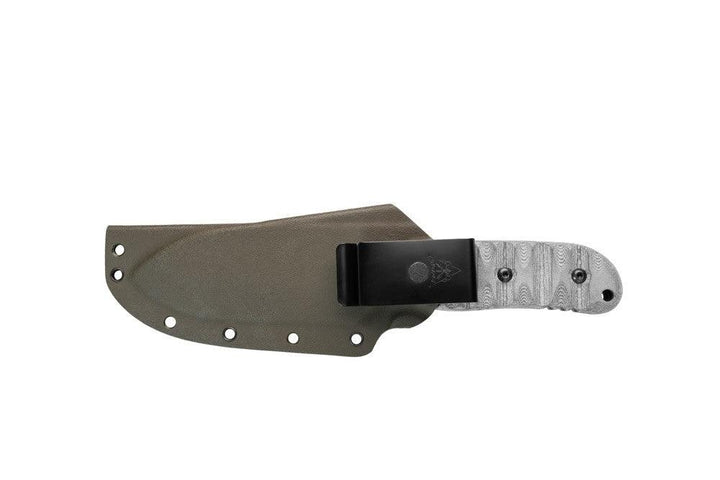 TOPS Knives Stryker Defender Tool Black Linen Micarta Traction Coating 1095HC - Knives.mx