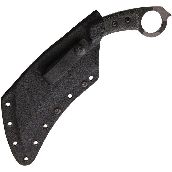 TOPS Knives Tac Karambit Black Micarta Camo 1095HC - Knives.mx