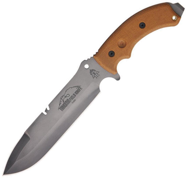 TOPS Knives Tahoma Field Knife Tan Canvas Micarta Spear Point 1095 - Knives.mx