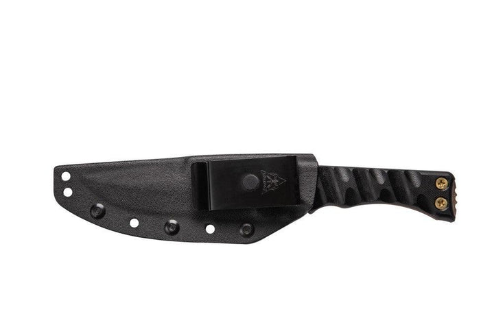 TOPS Knives Team Jackal Survivor Black G10 Rocky Mountain Tread Coyote Tan 1095HC - Knives.mx