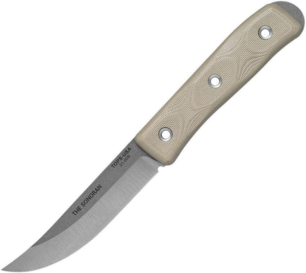 TOPS Knives The Sonoran Tan G10 Hunter's Point Tumbled 1095HC - Knives.mx