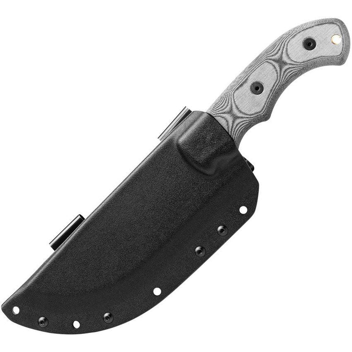 TOPS Knives Tom Brown Tracker Black Linen Micarta Camo 1095HC - Knives.mx