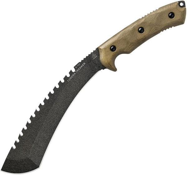 TOPS Knives Tundra Trekker Green Canvas Micarta Tactical Stone 1095HC - Knives.mx