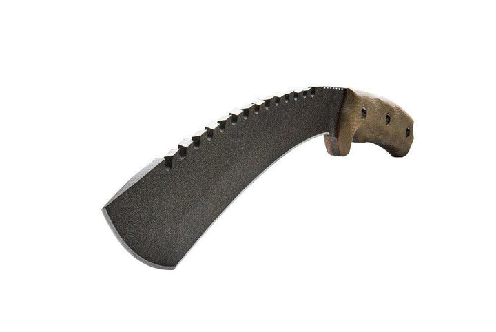 TOPS Knives Tundra Trekker Green Canvas Micarta Tactical Stone 1095HC - Knives.mx