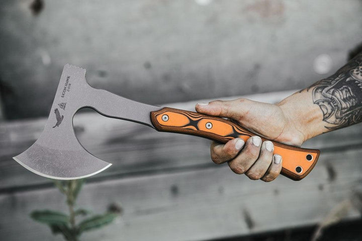 TOPS Knives Ucon Hawk Orange/Black SureTouch G10 Tumble 1095HC - Knives.mx