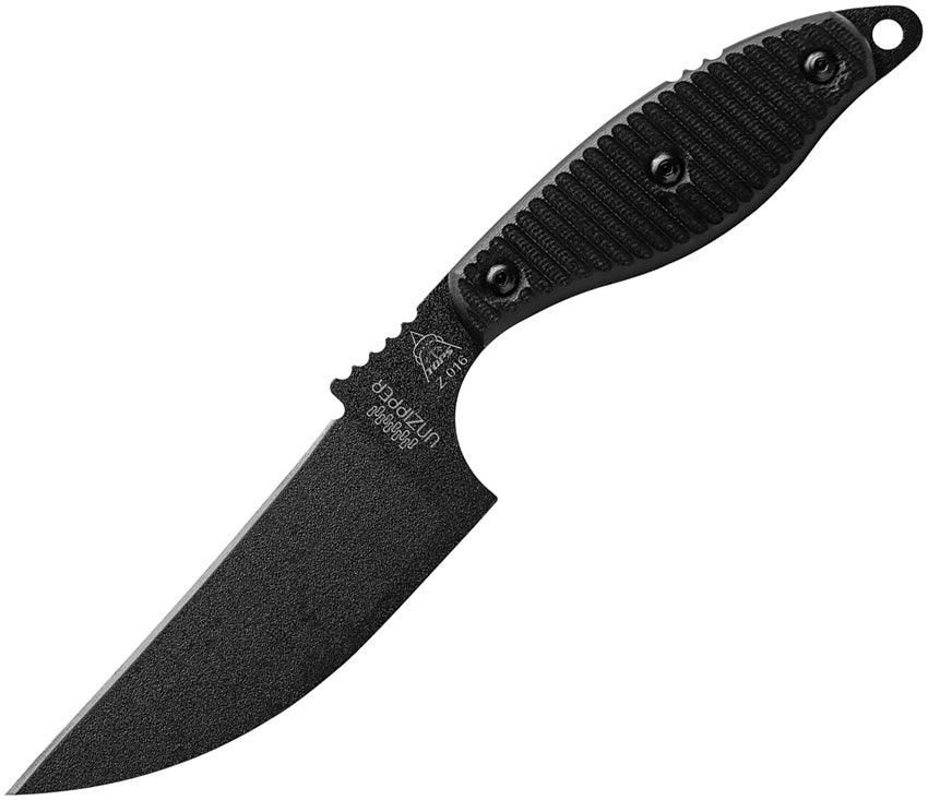 TOPS Knives Unzipper Blackout G10 Traction coated 1095HC - Knives.mx