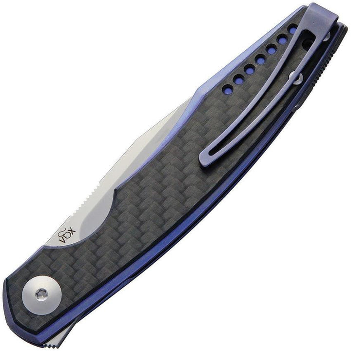 Viper Belone Linerlock Carbon Fiber Blue Titanium Handle Satin Bohler M390 - Knives.mx