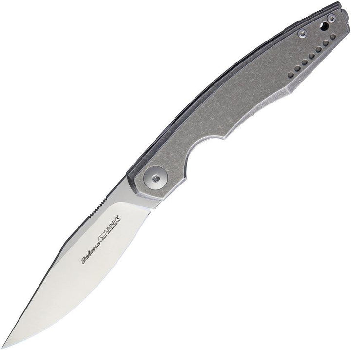 Viper Belone Linerlock Stonewash Titanium Handle Satin Bohler M390 - Knives.mx