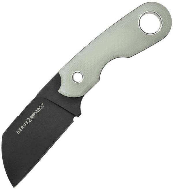 Viper Berus 2 Fixed Blade Jade G10 Black PVD Coated Sheepsfoot Bohler M390 - Knives.mx