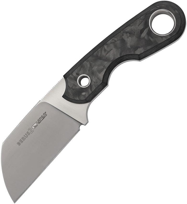 Viper Berus 2 Fixed Blade Marbled Carbon Fiber Satin Sheepsfoot Bohler M390 - Knives.mx