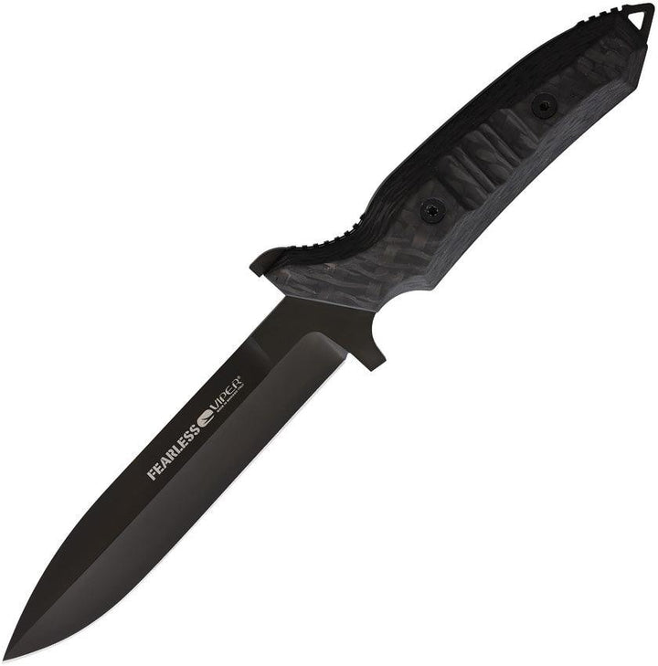 Viper Fearless Fixed Blade Carbon Fiber Black DLC Coated Sleipner - Knives.mx