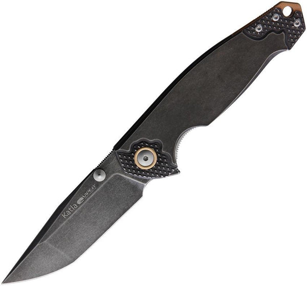 Viper Katla Linerlock Titanium Black Stonewash Bohler M390 - Knives.mx