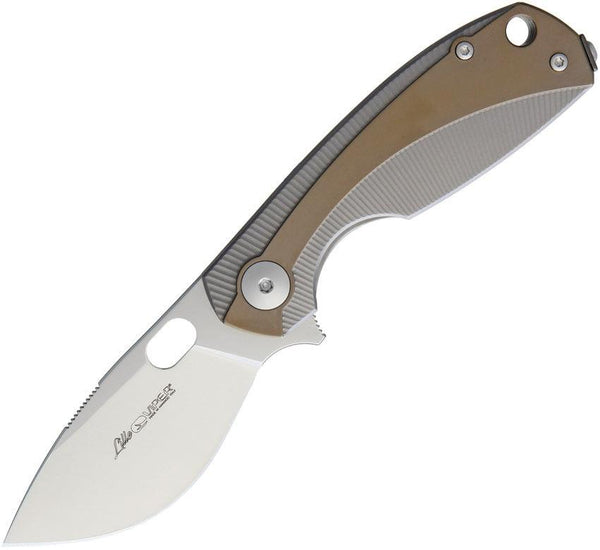 Viper Lille Framelock Bronze & Silver Titanium Satin Bohler M390 - Knives.mx