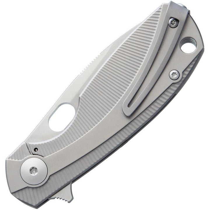 Viper Lille Framelock Gray & Silver Titanium Satin Bohler M390 - Knives.mx