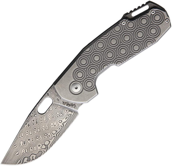 Viper Odino Framelock Gray Stonewash Titanium Damascus Steel - Knives.mx