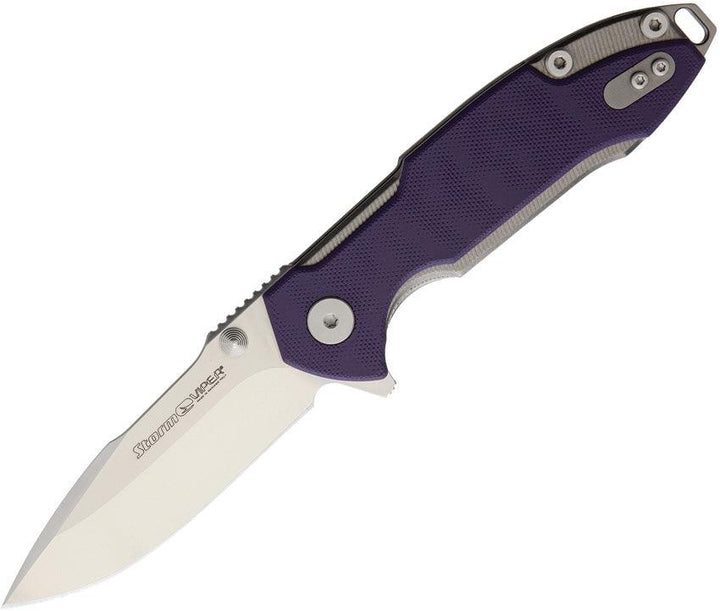 Viper Storm Linerlock Purple G10 Satin Bohler M390 - Knives.mx