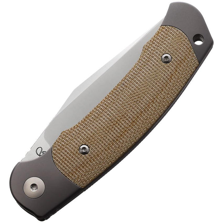 Viper Twin Slip Joint Natural Canvas Micarta Satin Bohler M390 - Knives.mx