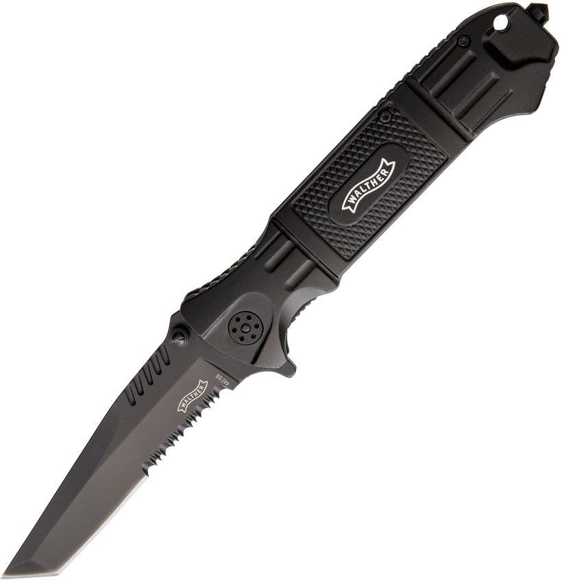Walther BTTK Black Tac Tanto 440 Stainless Serrated - Knives.mx