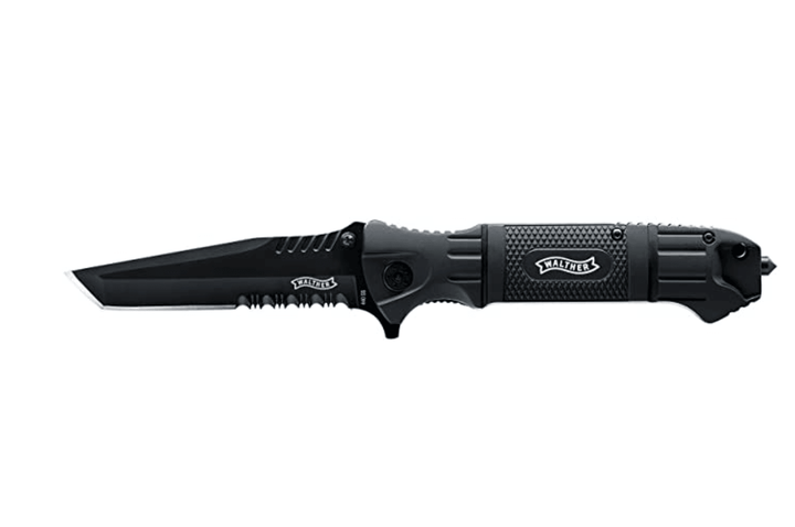 Walther BTTK Black Tac Tanto 440 Stainless Serrated - Knives.mx