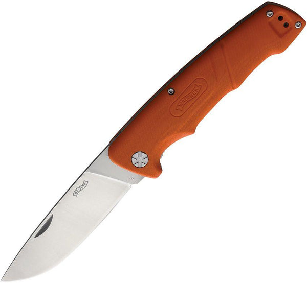 Walther HBF2 Linerlock Orange G10 Satin D2 - Knives.mx