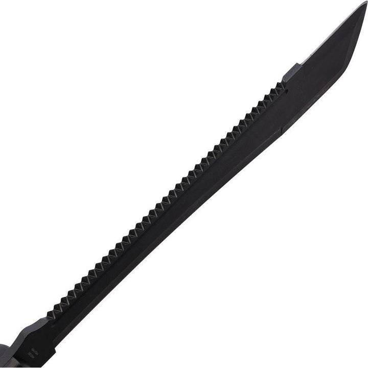 Walther MSM Machete Black G10 Powder Coated Sawback 1065HC - Knives.mx