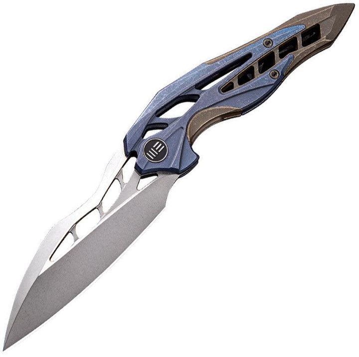 We Knife Arrakis Framelock Blue & Brown - Knives.mx