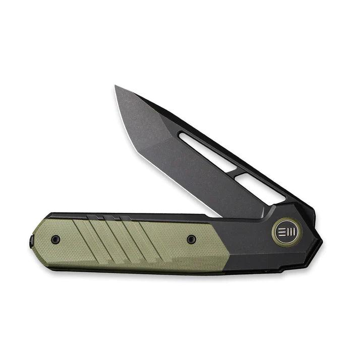 We Knife Arsenal Framelock Black 6AL4V Titanium w OD Green G10 Black Stonewashed CPM 20CV - Knives.mx