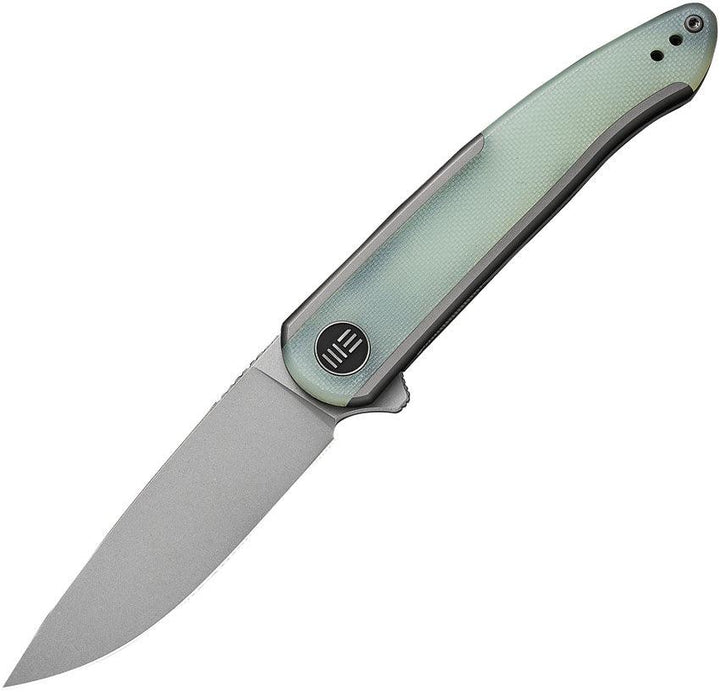 We Knife Co Ltd Smooth Sentinel Framelock Natural G10 Gray Stonewashed CPM 20CV - Knives.mx