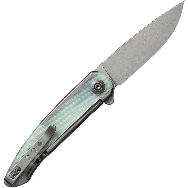 We Knife Co Ltd Smooth Sentinel Framelock Natural G10 Gray Stonewashed CPM 20CV - Knives.mx