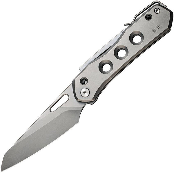 We Knife Co Ltd Vision R Superlock Gray 6AL4V Titanium Silver Bead Blasted Reverse Tanto CPM 20CV - Knives.mx