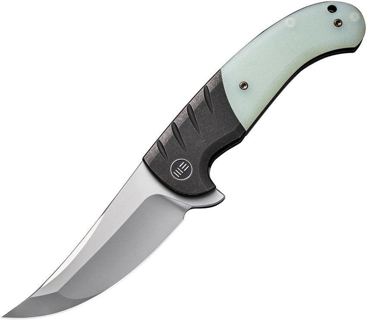 We Knife Curvaceous Framelock Titanium Handle With Jade G10 Inlay Bead Blasted CPM-20CV - Knives.mx