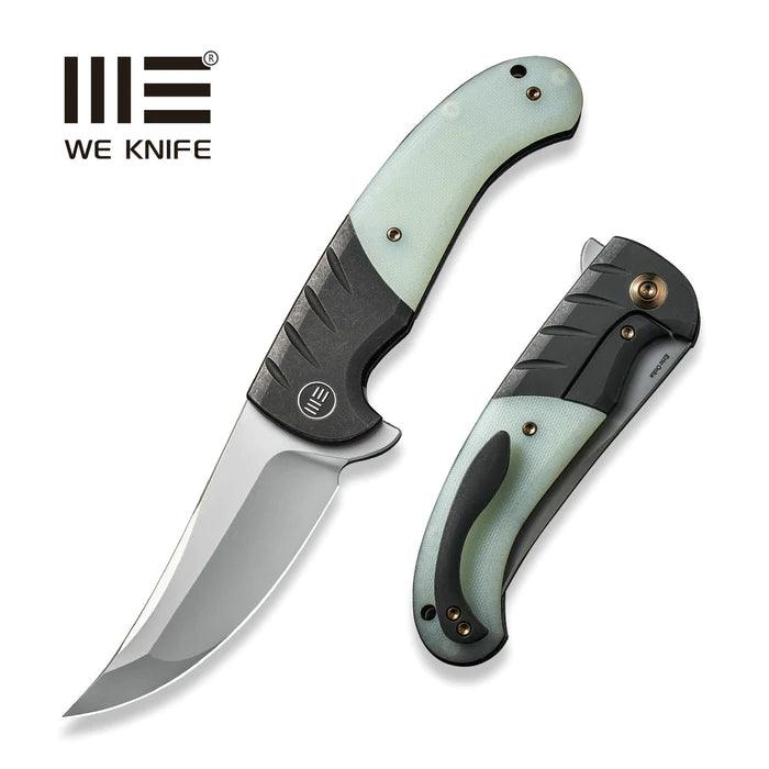 We Knife Curvaceous Framelock Titanium Handle With Jade G10 Inlay Bead Blasted CPM-20CV - Knives.mx