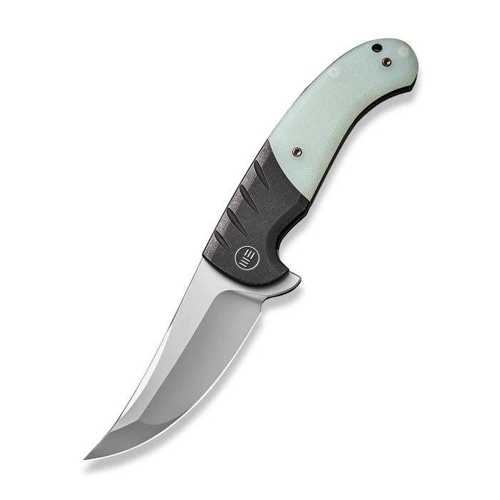 We Knife Curvaceous Framelock Titanium Handle With Jade G10 Inlay Bead Blasted CPM-20CV - Knives.mx