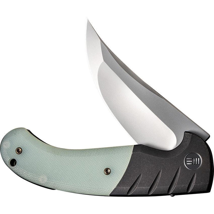 We Knife Curvaceous Framelock Titanium Handle With Jade G10 Inlay Bead Blasted CPM-20CV - Knives.mx