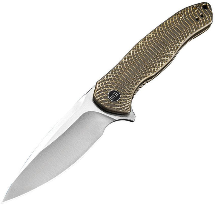 We Knife Kitefin Framelock Gold Titanium Satin CPM S35VN - Knives.mx