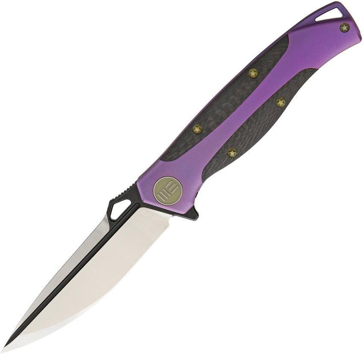 We Knife Model 606 Framelock Purple CF - Knives.mx