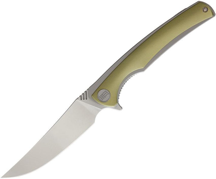 We Knife Model 704 Gold Satin Bohler M390 - Knives.mx