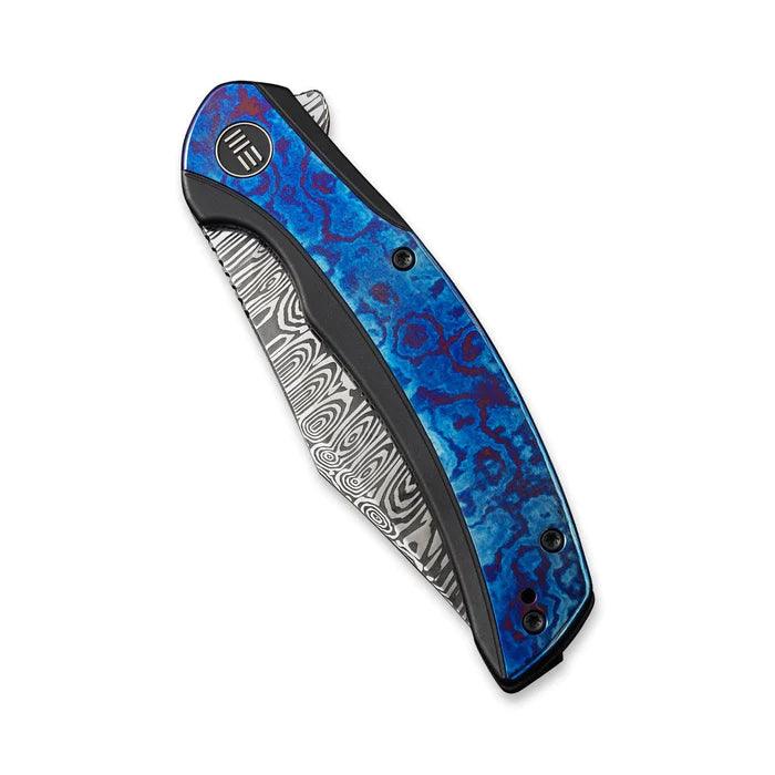 We Knife Snick Framelock Black 6AL4V Titanium w Timascus Inlay Inlay Damasteel (Heimskringla) - Knives.mx