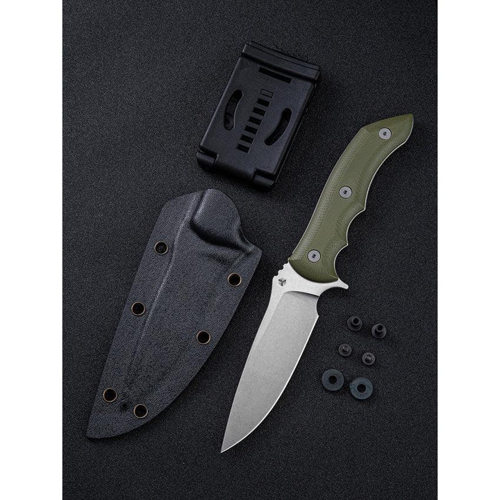 We Knife Stonefish Green G10 Stonewash CPM-20CV - Knives.mx