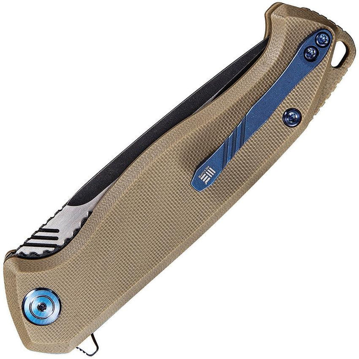 We Knife Streak Linerlock Tan G10 Black stonewash - Knives.mx