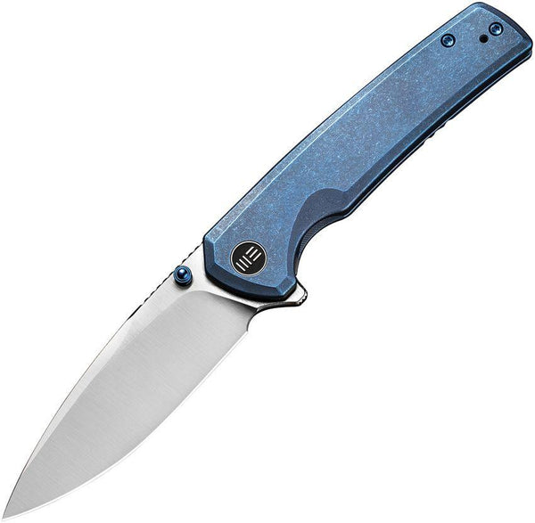 We Knife Subjugator Framelock Blue 6AL4V Titanium Satin CPM 20CV - Knives.mx