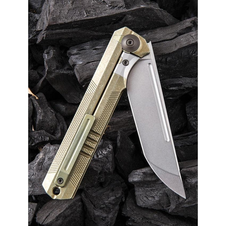 We Knife Syncro Framelock Gold - Knives.mx