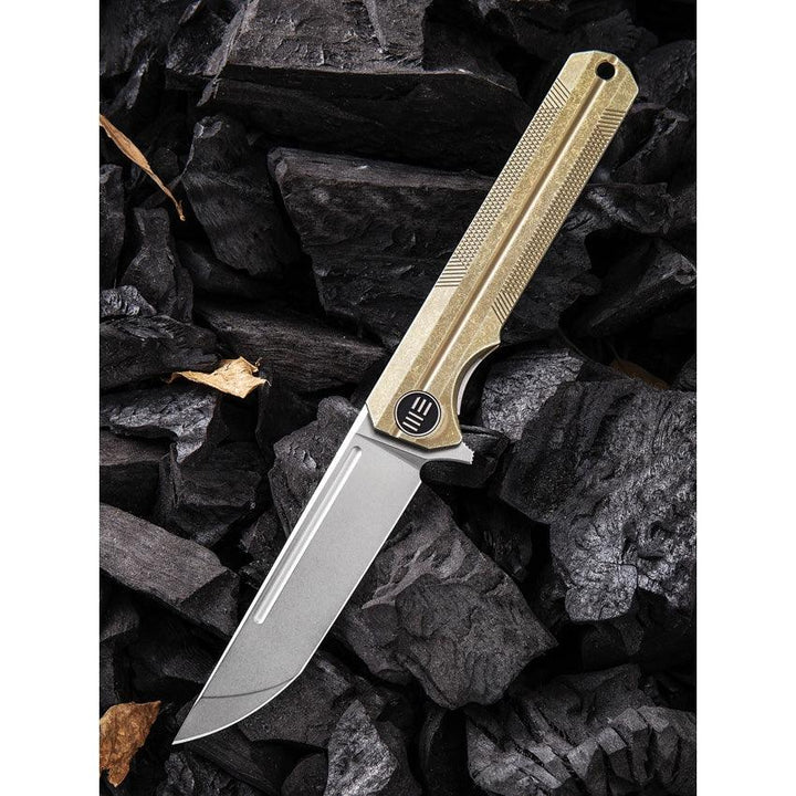 We Knife Syncro Framelock Gold - Knives.mx