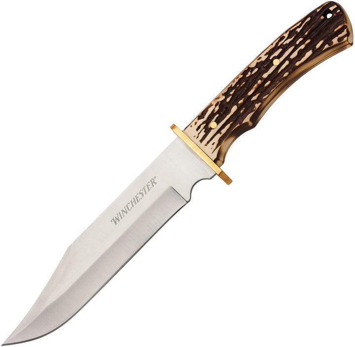 Winchester Bowie Imitation Stag Satin Stainless - Knives.mx