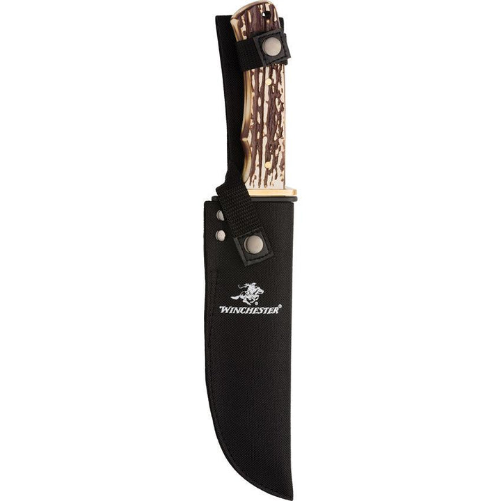 Winchester Bowie Imitation Stag Satin Stainless - Knives.mx