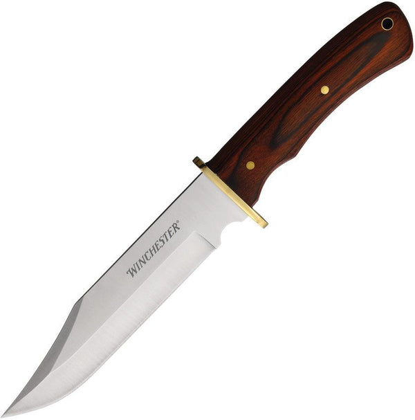 Winchester Large Bowie Brown Wood Satin Stainless - Knives.mx