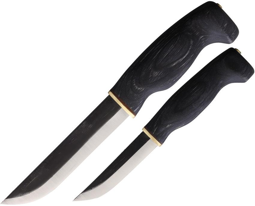 Wood Jewel Big Double Fixed Blade Set Blk - Knives.mx