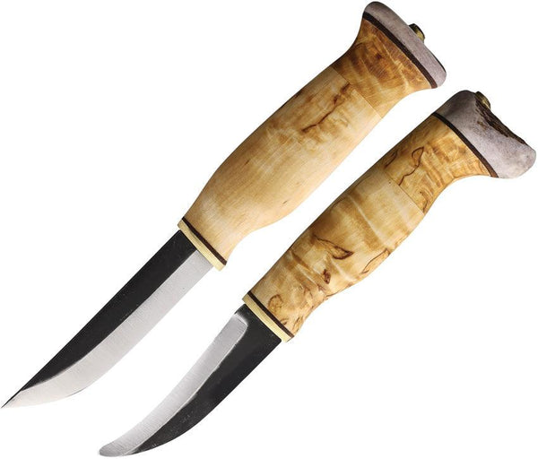 Wood Jewel Fixed Blade Set Curly - Knives.mx